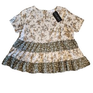 24 Planet Gold Ruffle Tier Shirt